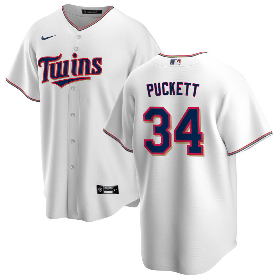 Nike Men #34 Kirby Puckett Minnesota Twins Baseball Jerseys Sale-White
